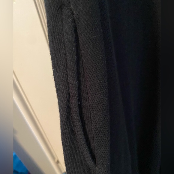 A New Day Black Ribbed V-Neck Sleeveless A-Line Midi Pocket Dress Size L - Picture 3 of 4